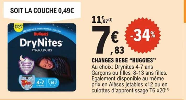 CHANGES BEBE “HUGGIES”