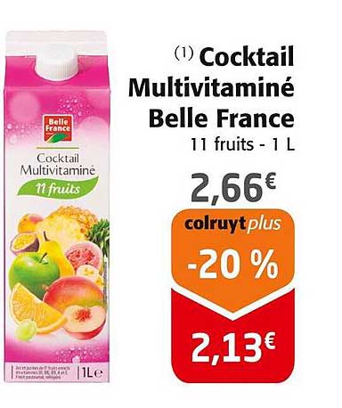 Cocktail Multivitaminé Belle France 11 fruits - 1 L
