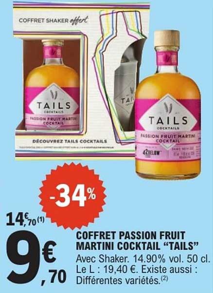 COFFRET PASSION FRUIT MARTINI COCKTAIL “TAILS”