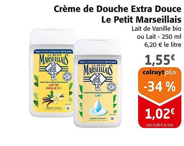 Crème de Douche Extra Douce Le Petit Marseillais