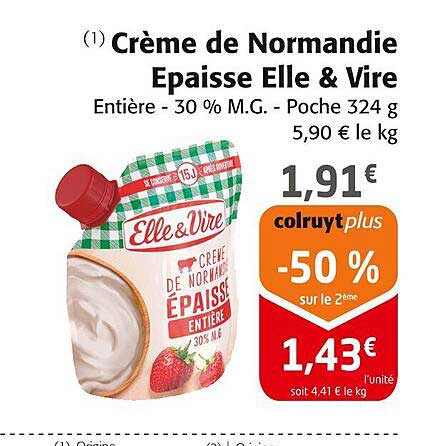 Crème de Normandie Épaisse Elle & Vire
