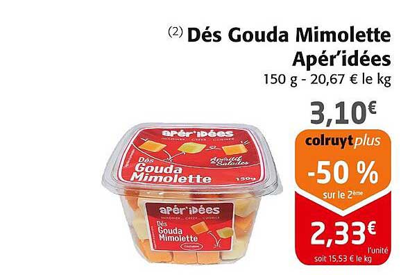 Dés Gouda Mimolette Apér’idées