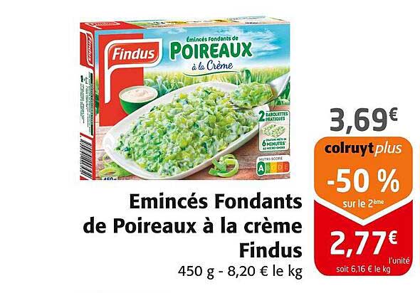 Émincés Fondants de Poireaux à la Crème Findus