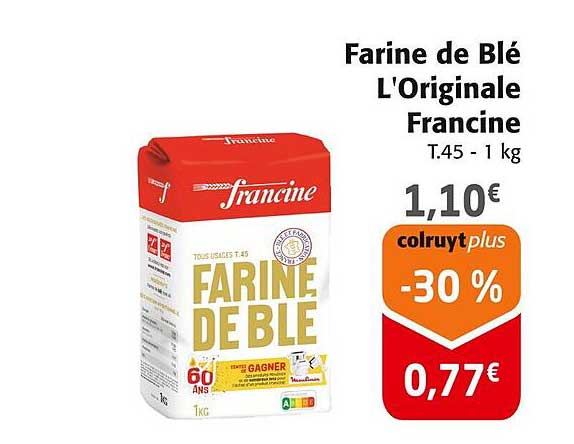 Farine de Blé L'Originale Francine T.45 - 1 kg