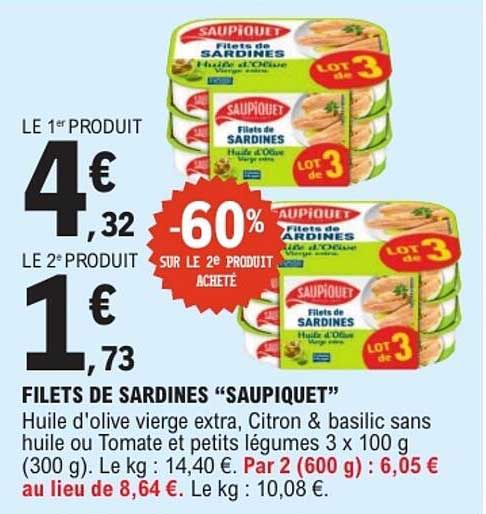 FILETS DE SARDINES "SAUPIQUET"