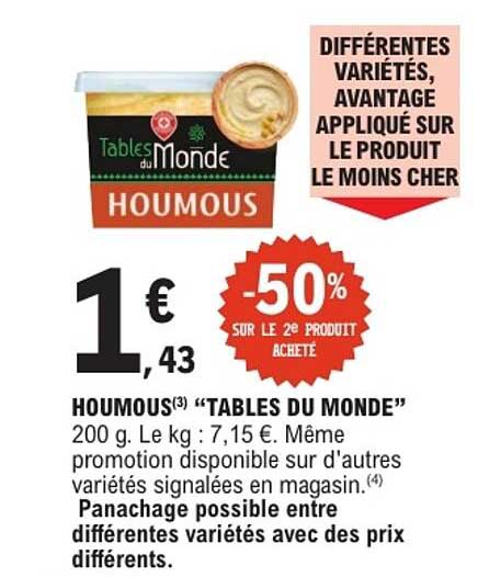 HOUMOUS "TABLES DU MONDE"