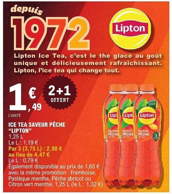 ICE TEA SAVEUR PECHE "LIPTON"