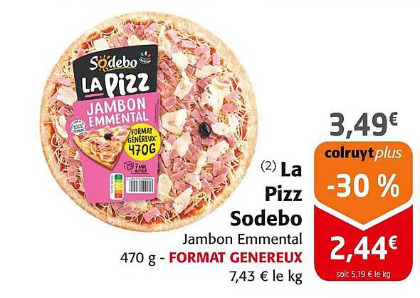 La Pizz Sodebo Jambon Emmental