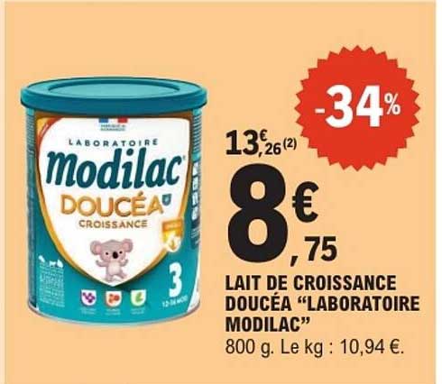 LAIT DE CROISSANCE DOUCEA "LABORATOIRE MODILAC"