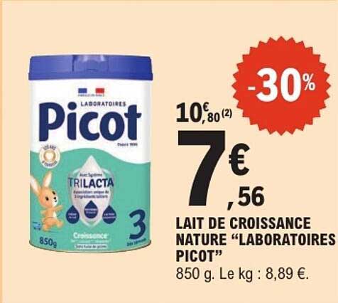 LAIT DE CROISSANCE NATURE “LABORATOIRES PICOT”