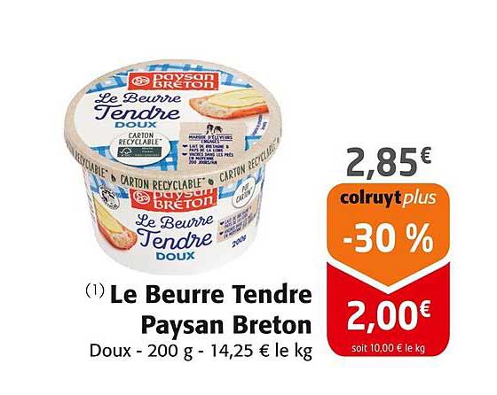 Le Beurre Tendre Paysan Breton
