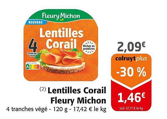Lentilles Corail Fleury Michon