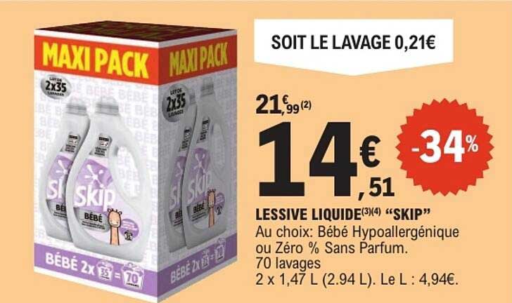 LESSIVE LIQUIDE "SKIP"