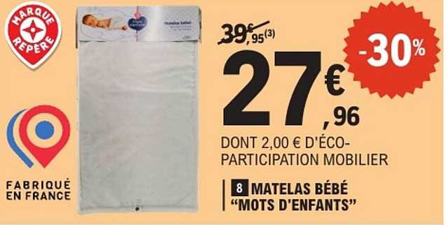 Matelas bébé "Mots d'enfants" -30%