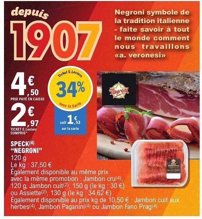Negroni Speck 120g