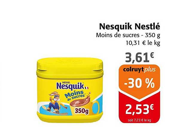 Nesquik Nestlé Moins de sucres - 350 g