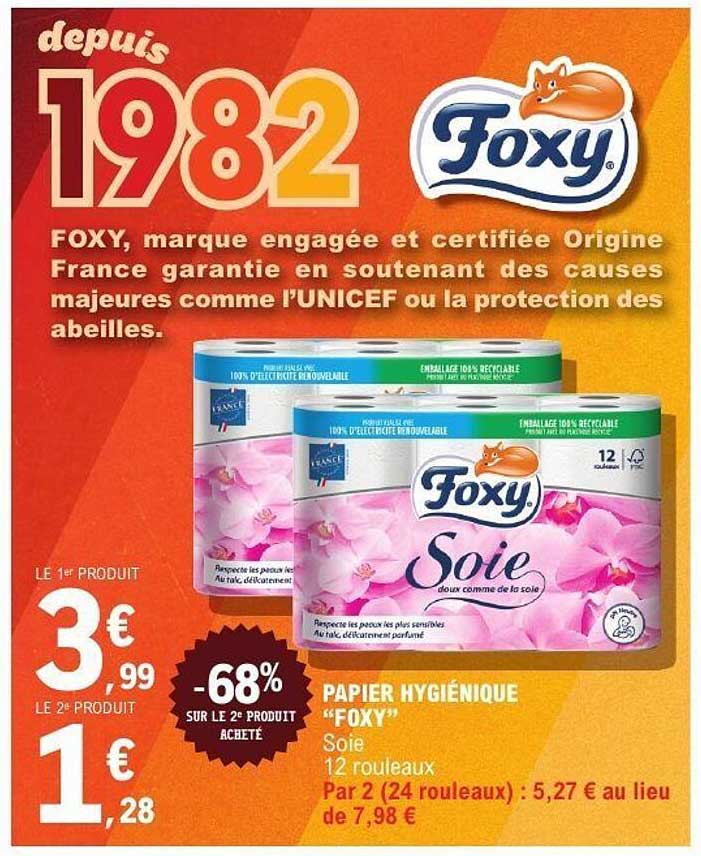 Papier hygiénique "Foxy" Soie