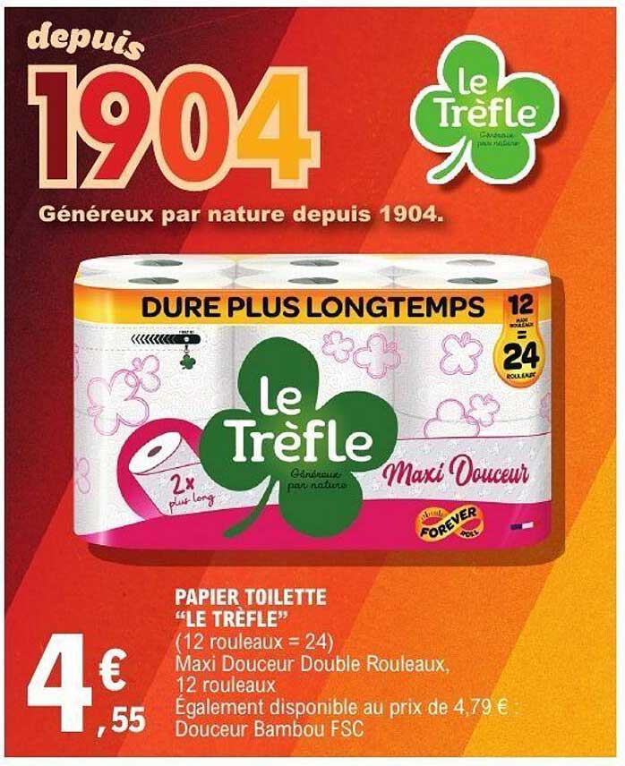 PAPIER TOILETTE “LE TRÈFLE”