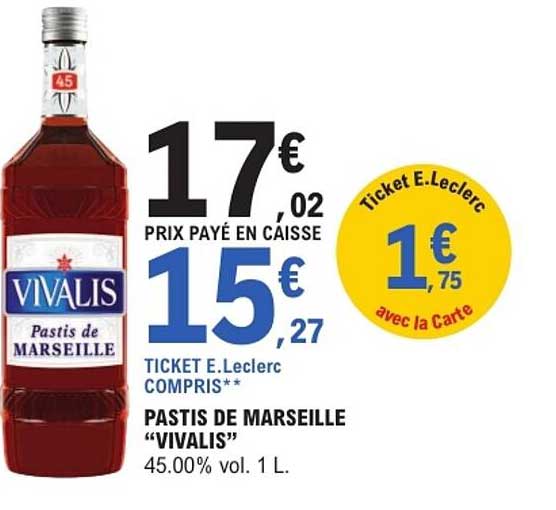 PASTIS DE MARSEILLE "VIVALIS"