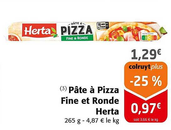 Pâte à Pizza Fine et Ronde Herta