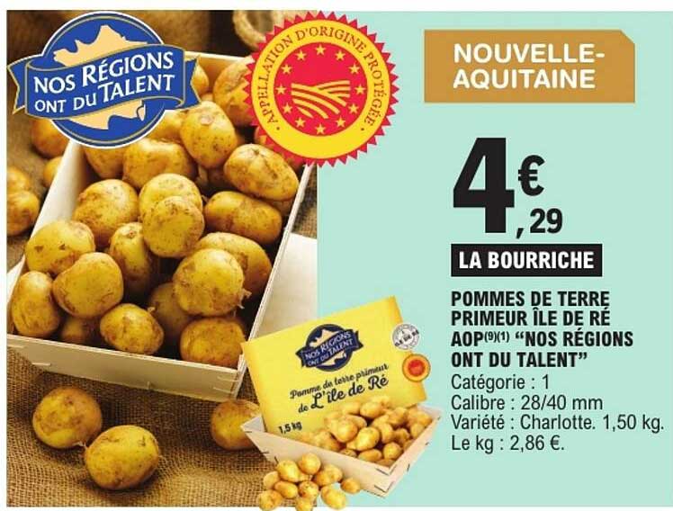 Pommes de terre primeur Île de Ré AOP(9)(1) "Nos Régions Ont Du Talent"