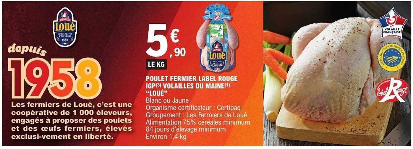 POULET FERMIER LABEL ROUGE IGP(3) VOLAILLES DU MAINE