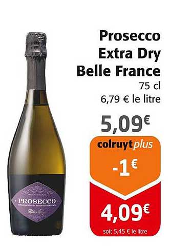 Prosecco Extra Dry Belle France 75 cl