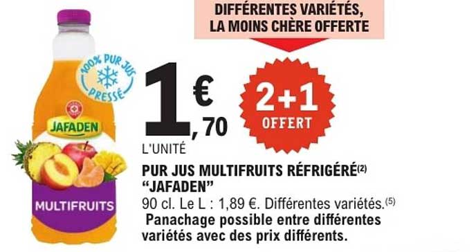 PUR JUS MULTIFRUIT RÉFRIGÉRÉ "JAFADEN"