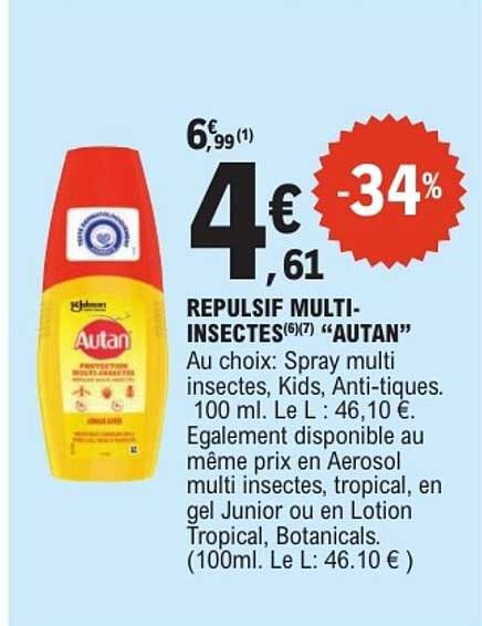 REPULSIF MULTI-INSECTES(6/7) “AUTAN”