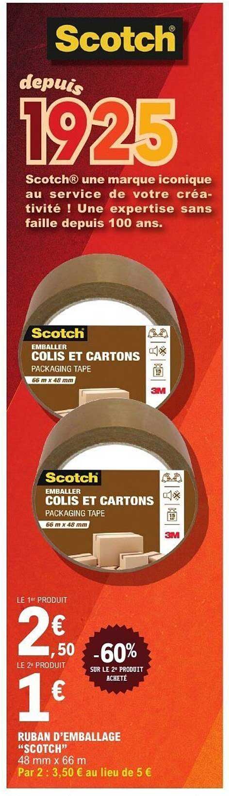 Ruban d'emballage Scotch 48 mm x 66 m