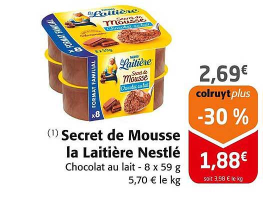 Secret de Mousse la Laitière Nestlé