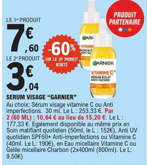 SERUM VISAGE "GARNIER"
