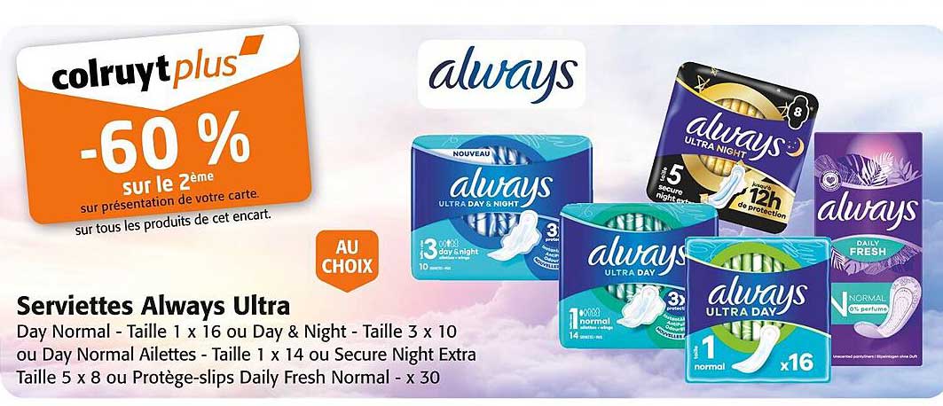 Serviettes Always Ultra