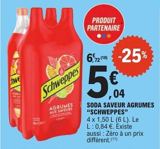 SODA SAVEUR AGRUMES "SCHWEPPES"