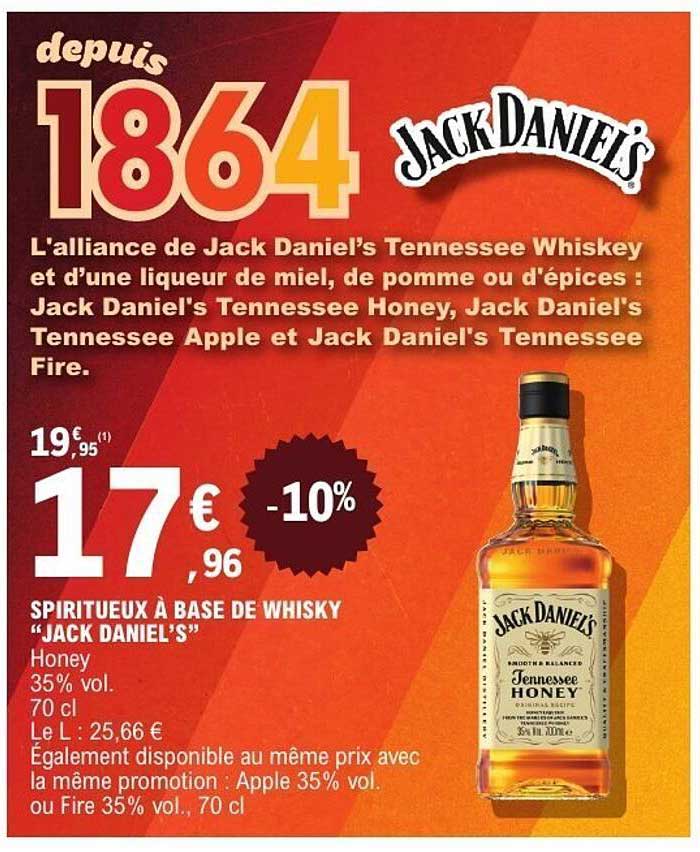 SPIRITUEUX À BASE DE WHISKY "JACK DANIEL'S"