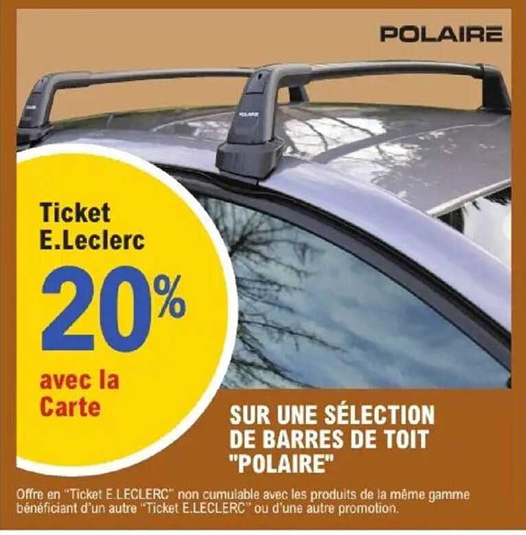 SUR UNE SÉLECTION DE BARRES DE TOIT "POLAIRE"