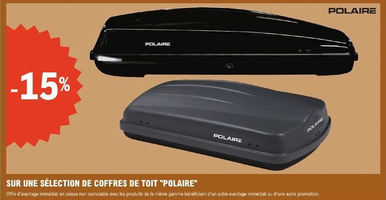 SUR UNE SÉLECTION DE COFFRES DE TOIT "POLAIRE"