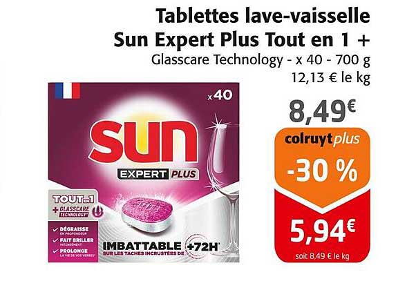 Tablettes lave-vaisselle Sun Expert Plus Tout en 1 +
