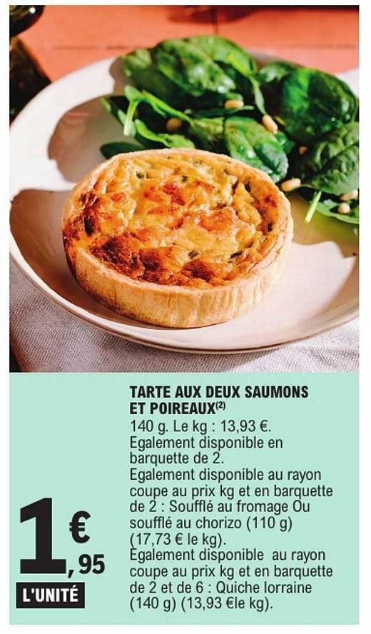 TARTE AUX DEUX SAUMONS ET POIREAUX
