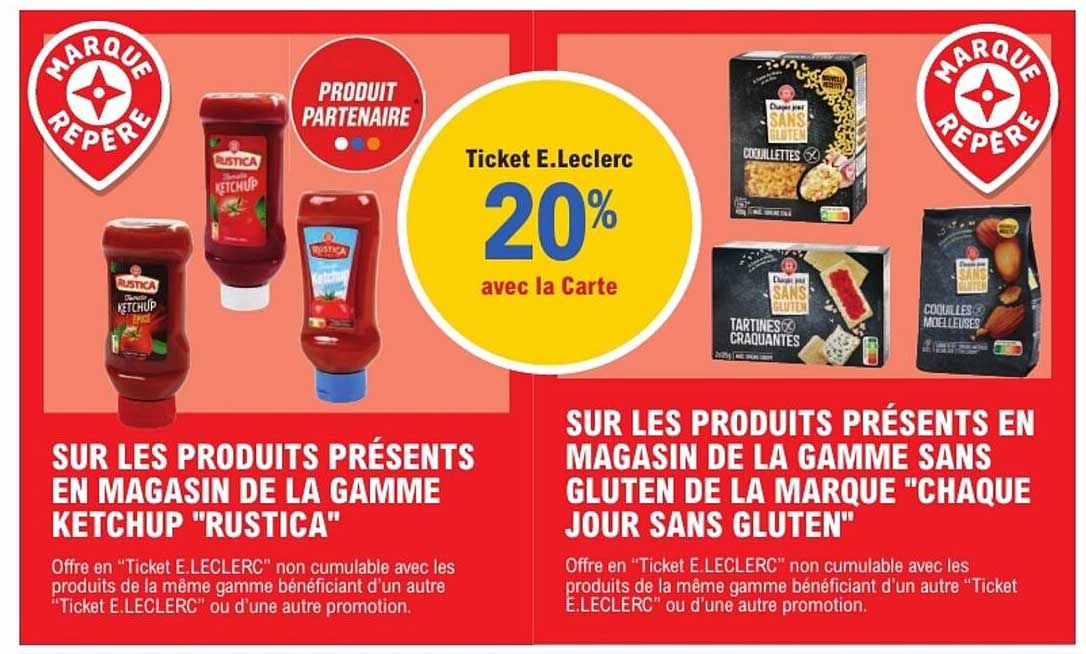 Ticket E.Leclerc 20% avec la Carte