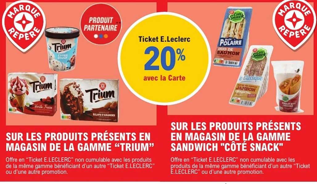 Ticket E.Leclerc 20% avec la Carte
