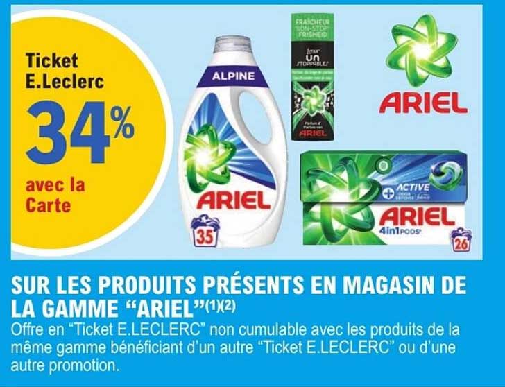 Ticket E.Leclerc 34% avec la Carte