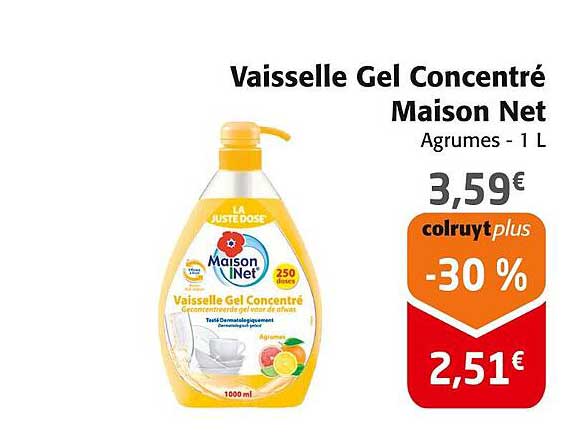 Vaisselle Gel Concentré Maison Net Agrumes - 1 L