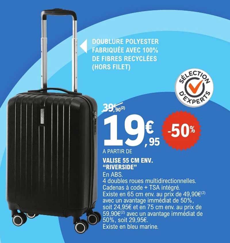 VALISE 55 CM ENV. "RIVERSIDE"