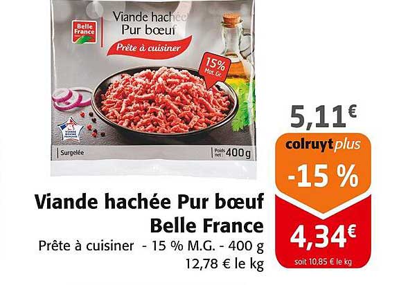 Viande hachée Pur bœuf Belle France
