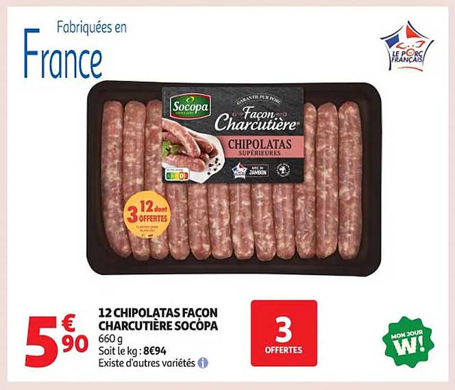 12 CHIPOLATAS FAÇON CHARCUTIÈRE SOCÓPA