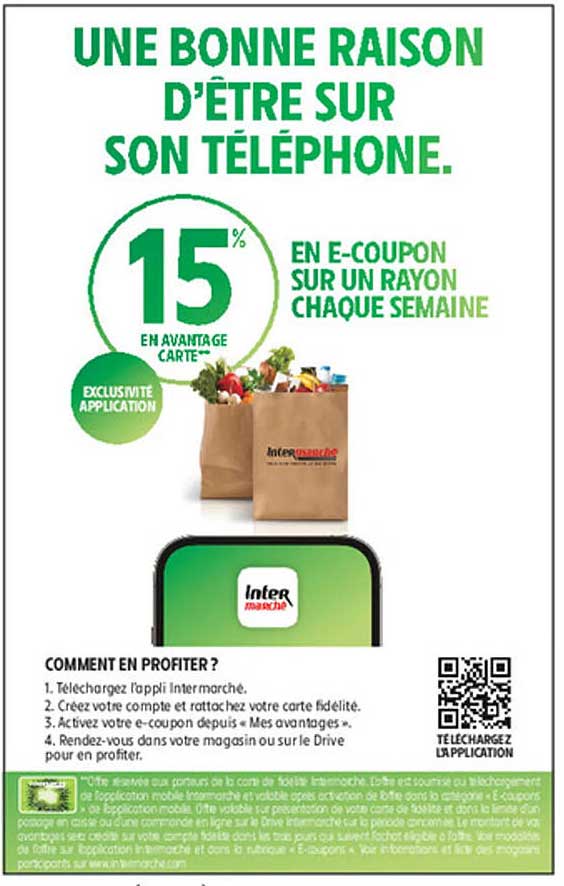 15% EN AVANTAGE CARTE™ EN E-COUPON SUR UN RAYON CHAQUE SEMAINE