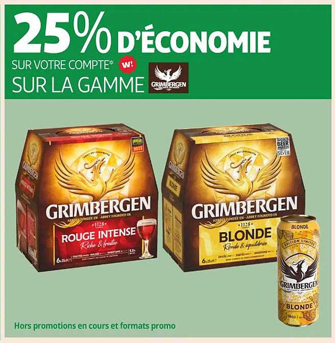 25% D'ÉCONOMIE SUR VOTRE COMPTE SUR LA GAMME GRIMBERGEN