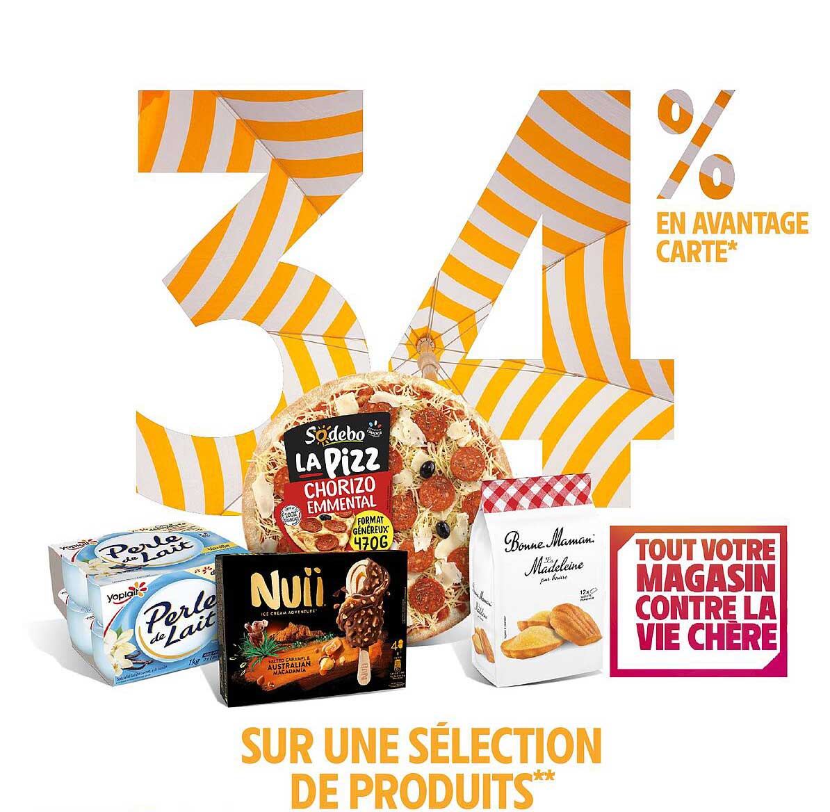 34 % EN AVANTAGE CARTE*