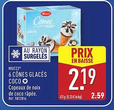6 CÔNES GLACÉS COCO
